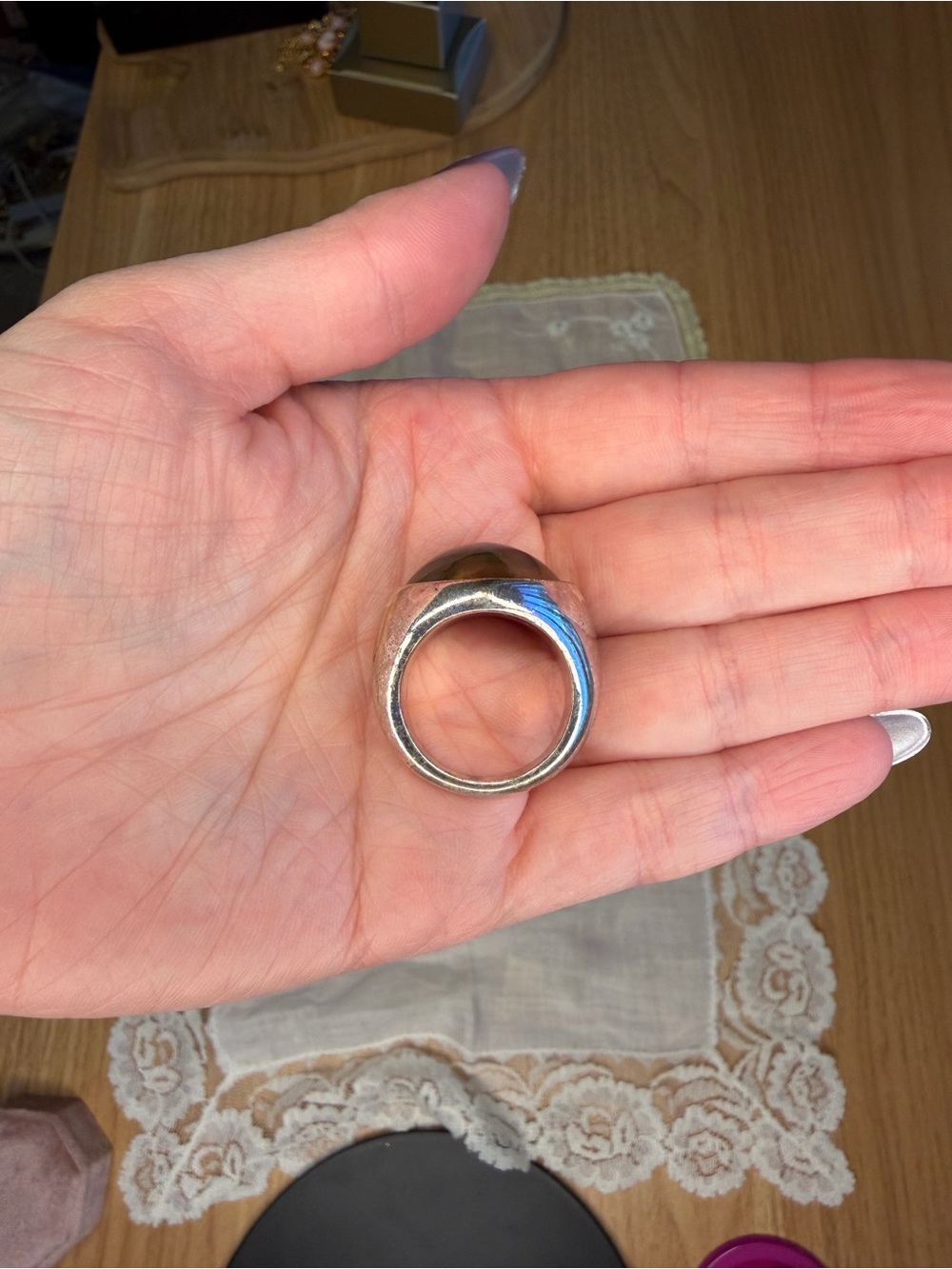 Ultra rare Avon Heart-Shaped mood Ring sz 8.75 - Picture 3 of 12